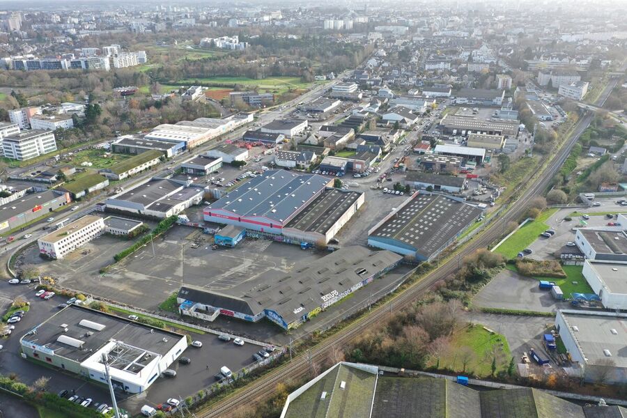 Vue aérienne de la ZA Nord - Coteaux de l'Ille - secteur de la Donelière
