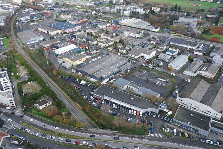 Vue aérienne de la ZA Nord - Coteaux de l'Ille - secteur de la Donelière