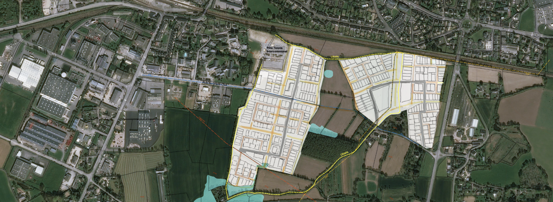 Plan masse L'Hermitage - quartier du Lindon